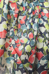 Italian painterly tulips silk satin face chiffon 1.375 yd