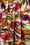 abstracted flowers viscose satin twill woven
