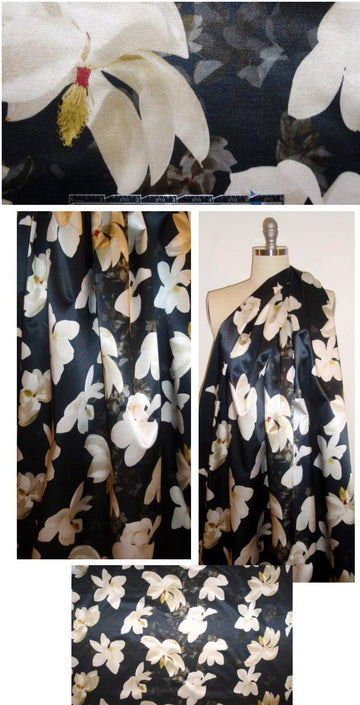 Katharine K!dd viscose/silk stretch satin twill - floral