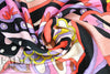 Italian Pucci-esque 'paisley theater' satin viscose woven 1.125 yds