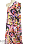 Italian Pucci-esque 'paisley theater' satin viscose woven 1.125 yds