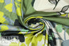 Italian 'springtime fantasy' satin finish viscose woven