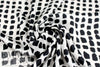 Italian 'painted dots' graphic satin viscose woven 1.25 yds