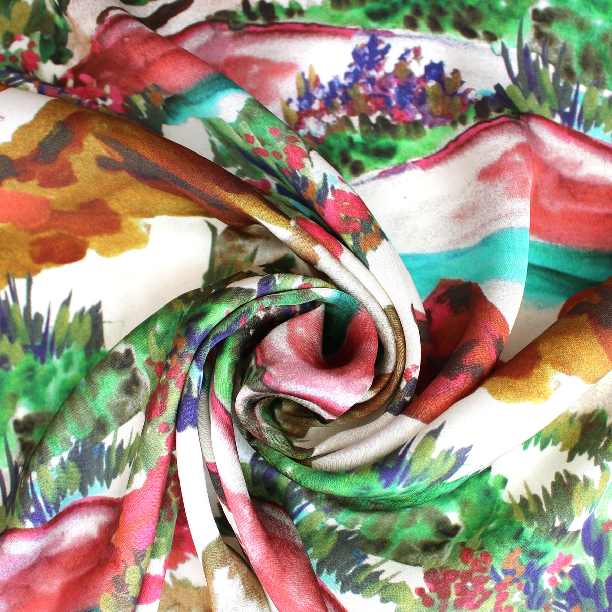 viscose satin, dressweight woven 'scenic route'