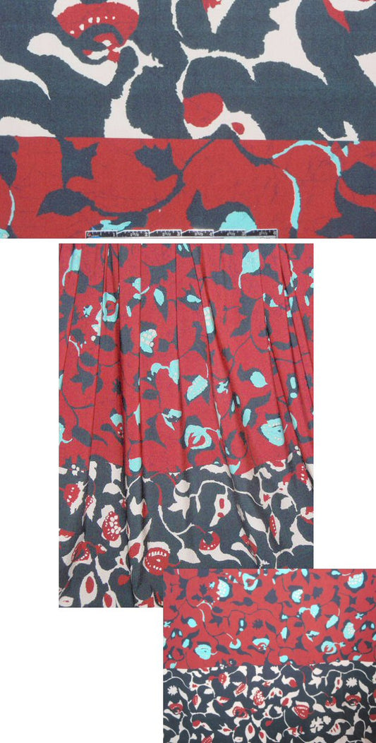 0scar 2-part flowery panel print 'scuba' knit