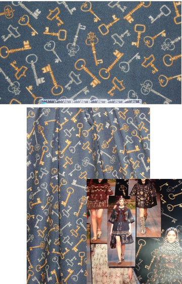 D0lce & Gabbana 'key to treasure' scuba knit 2 yds