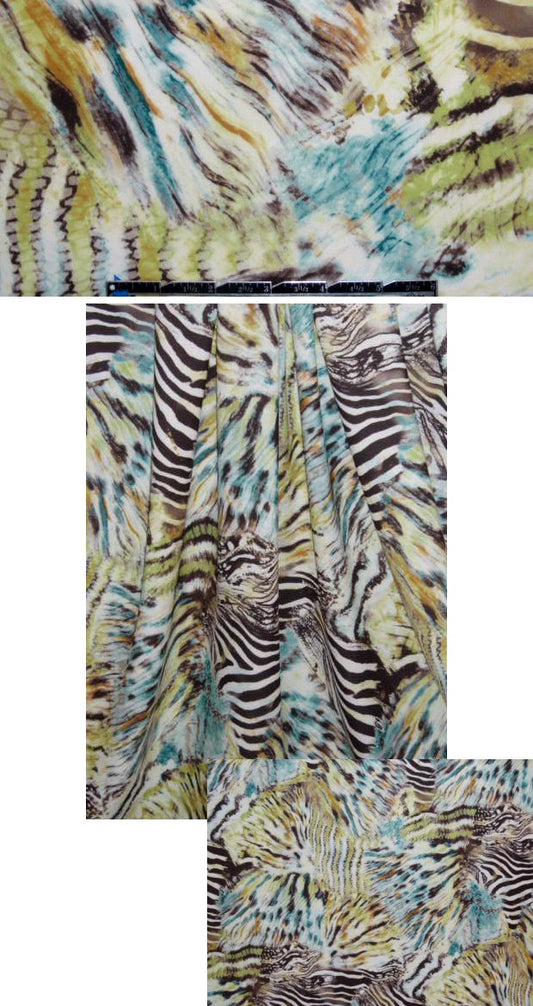 French animal montage abstract digital 'scuba' knit