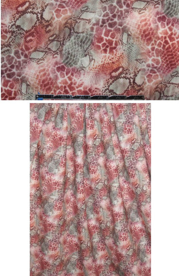 French python graphic digital 'scuba' knit - dusty rose
