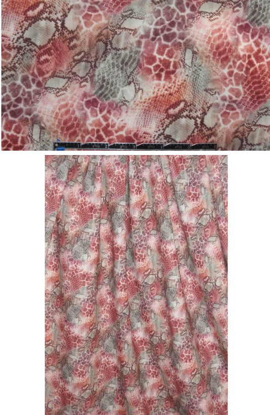 French python graphic digital 'scuba' knit - dusty rose