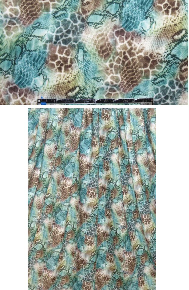 French python graphic digital 'scuba' knit - sage
