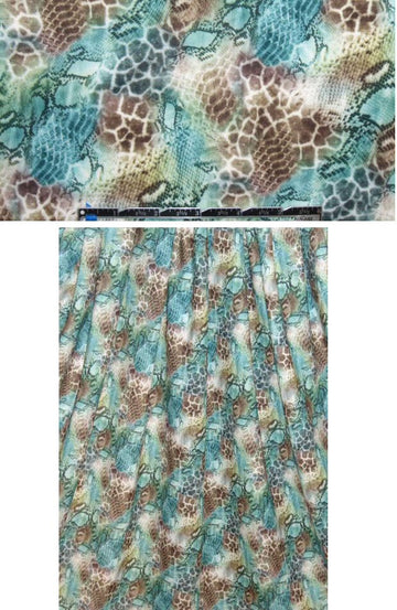 French python graphic digital 'scuba' knit - sage 2 yd