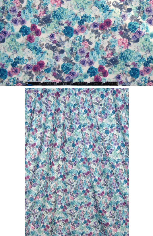 French liberty-esque floral 'scuba' knit