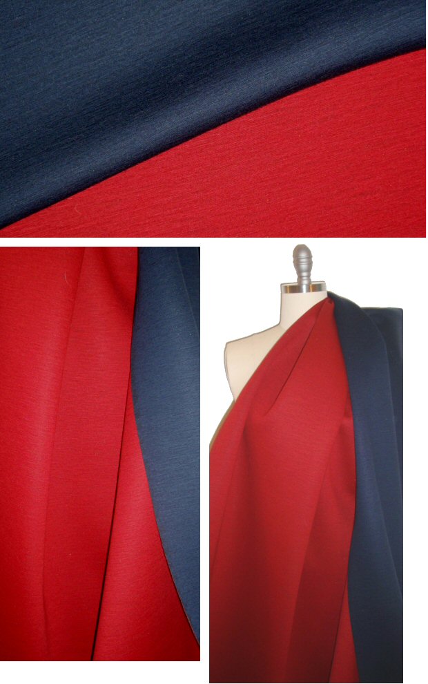 Italian high fashion wool knit scuba - reversible 1.875 yd