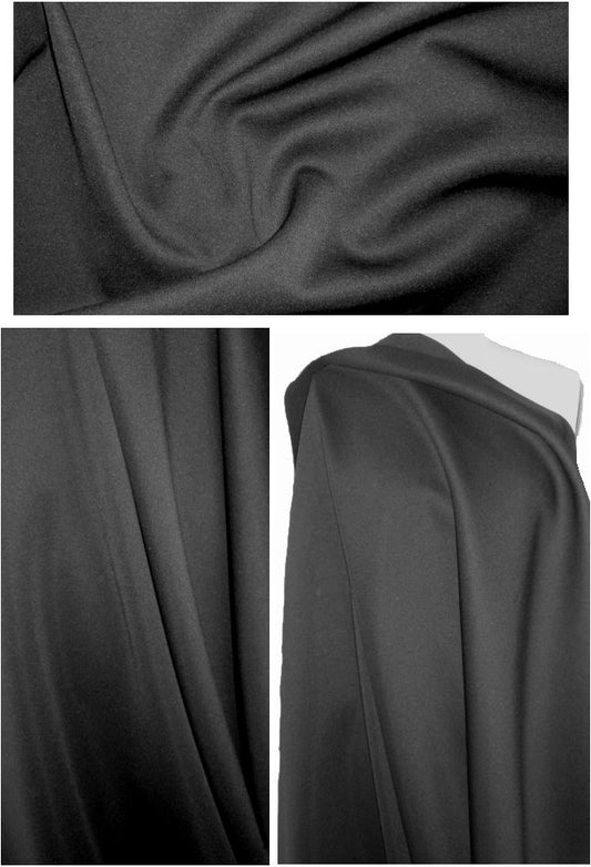 2-ply neoprene/scuba poly/spandex - solid black