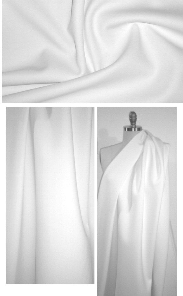 2-ply neoprene/scuba poly/spandex - white 2.25 yd