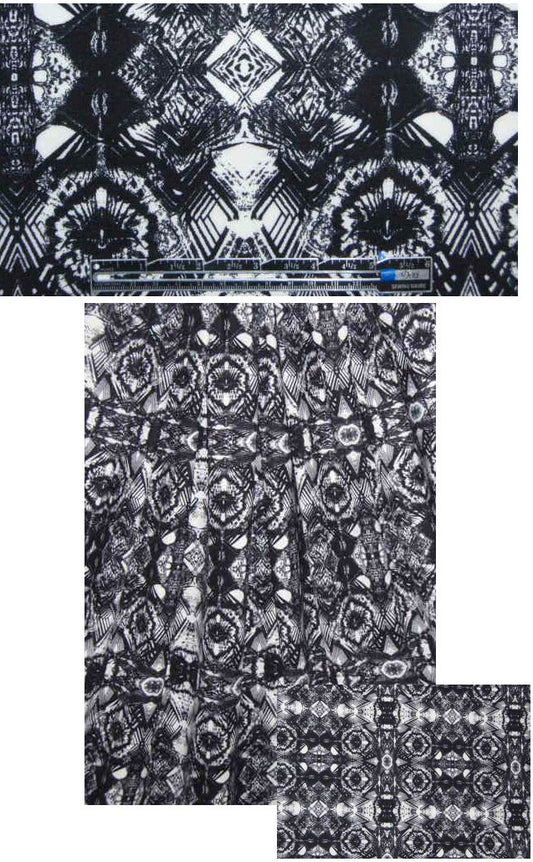 'Totem' fantasy digital print 'scuba' knit