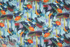 painterly flower clusters scuba knit