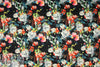 painterly flower dream on black scuba knit 1.875 yd