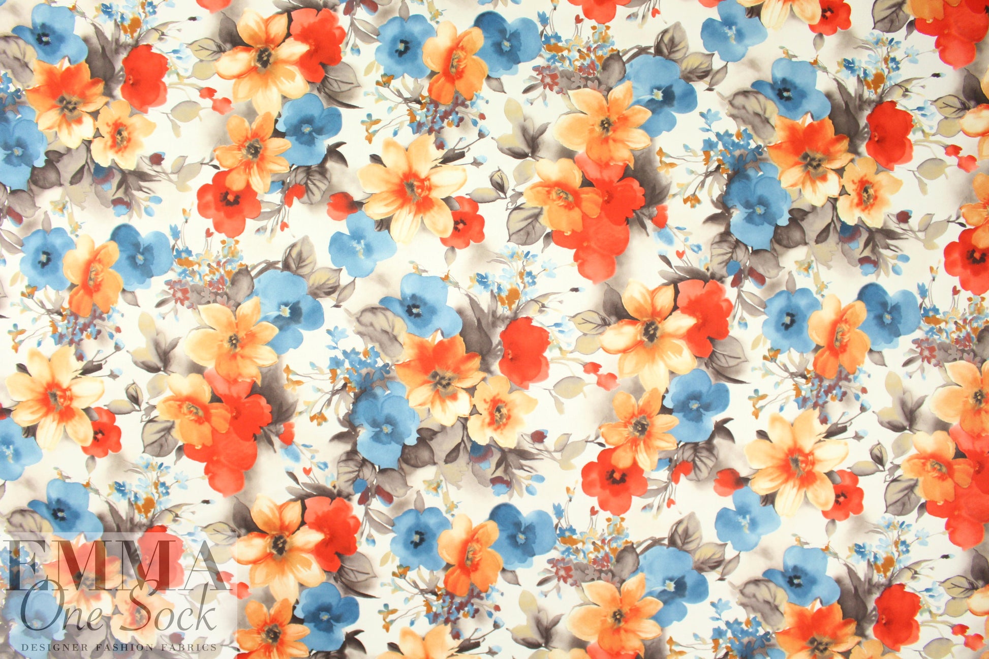 vintage garden printed scuba knit 1.625 yd