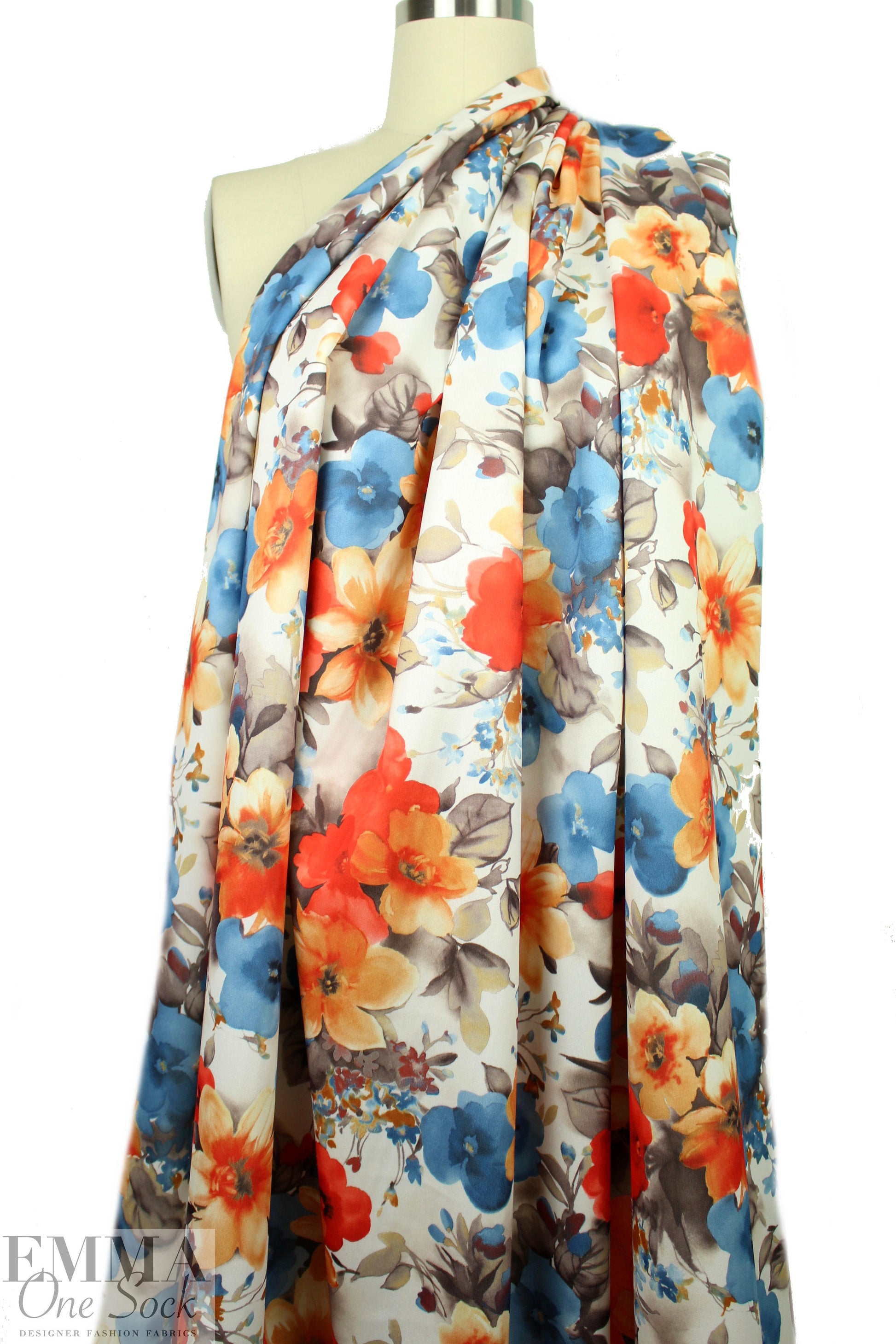 vintage garden printed scuba knit 1.625 yd