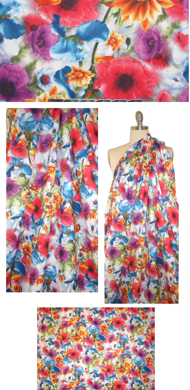 'garden collection' print 'scuba' knit 1.5 yd