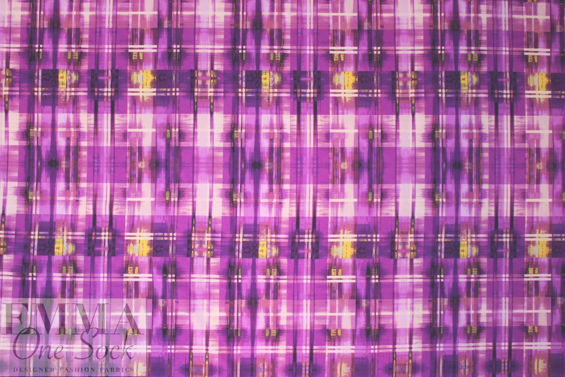 edgy techno grid 'scuba' knit  - violet/grape 1.25 yds