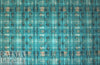 edgy techno grid 'scuba' knit  - teal/khaki .875 yds