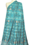 edgy techno grid 'scuba' knit  - teal/khaki