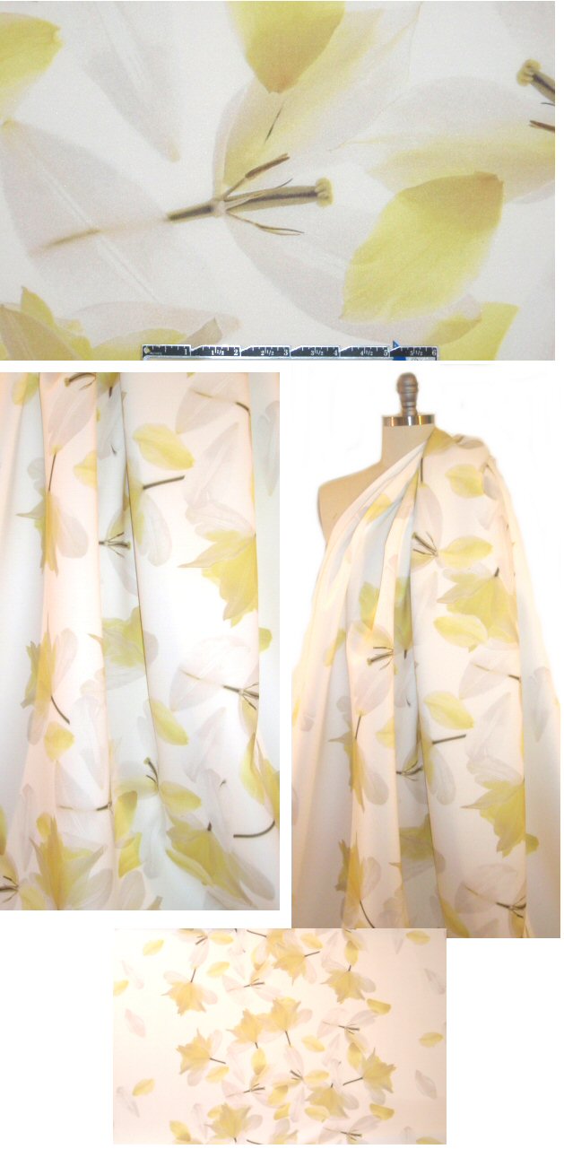 Car0lina H. lemony petal cascade scuba knit