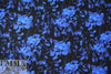 Carmen Marc Va1vo scuba knit - blue floral on black