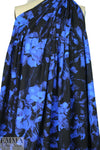 Carmen Marc Va1vo scuba knit - blue floral on black