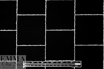 famous designer black/white embroidered scuba knit 1.75 yds