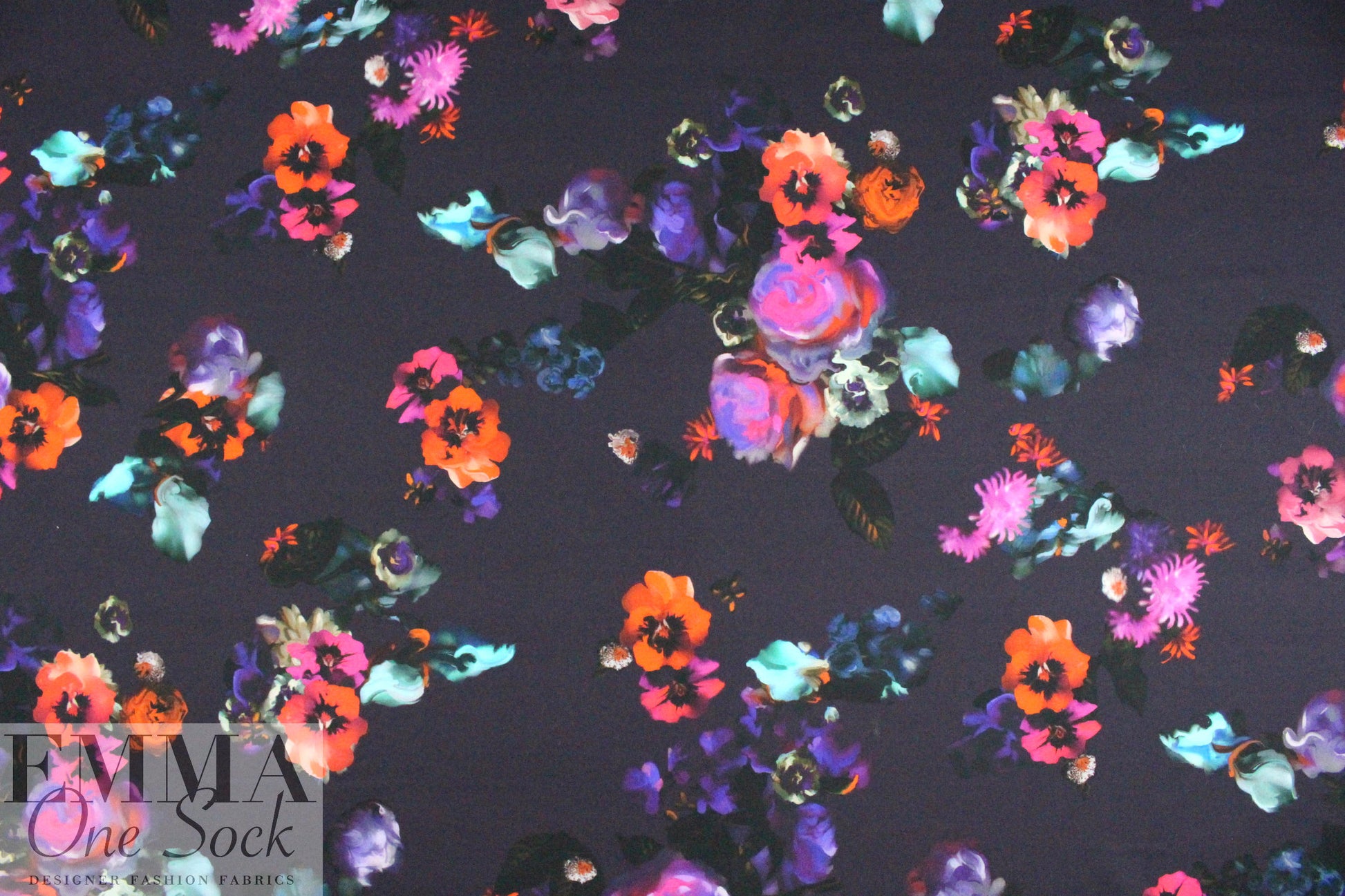 Italian scuba knit - nocturnal floral