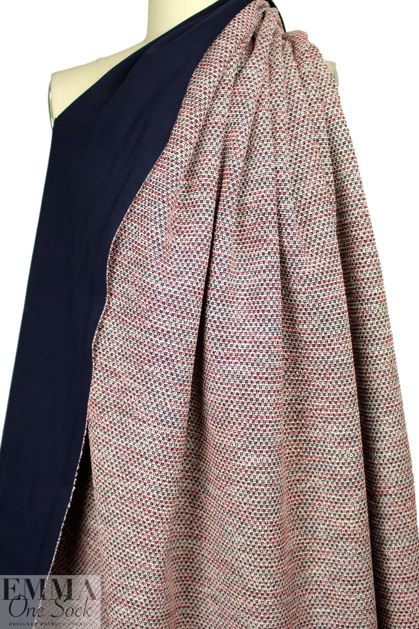 Italian high fashion cotton tweed scuba