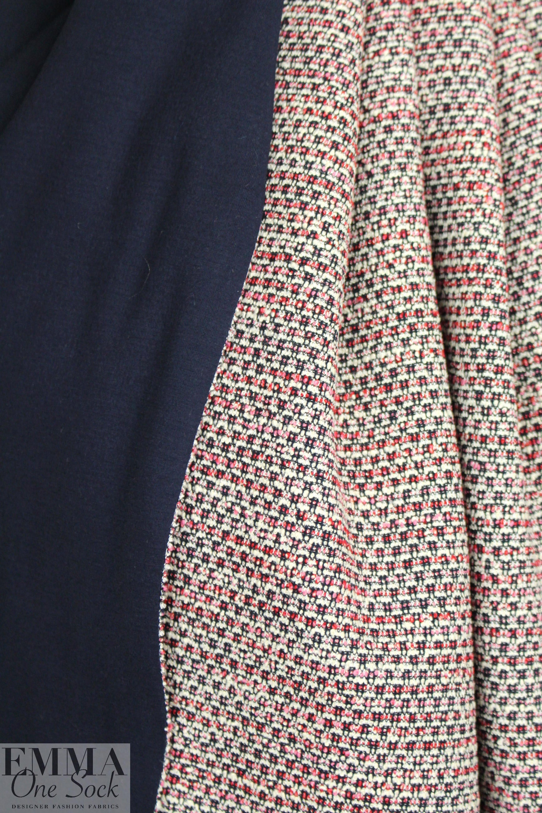 Italian high fashion cotton tweed scuba
