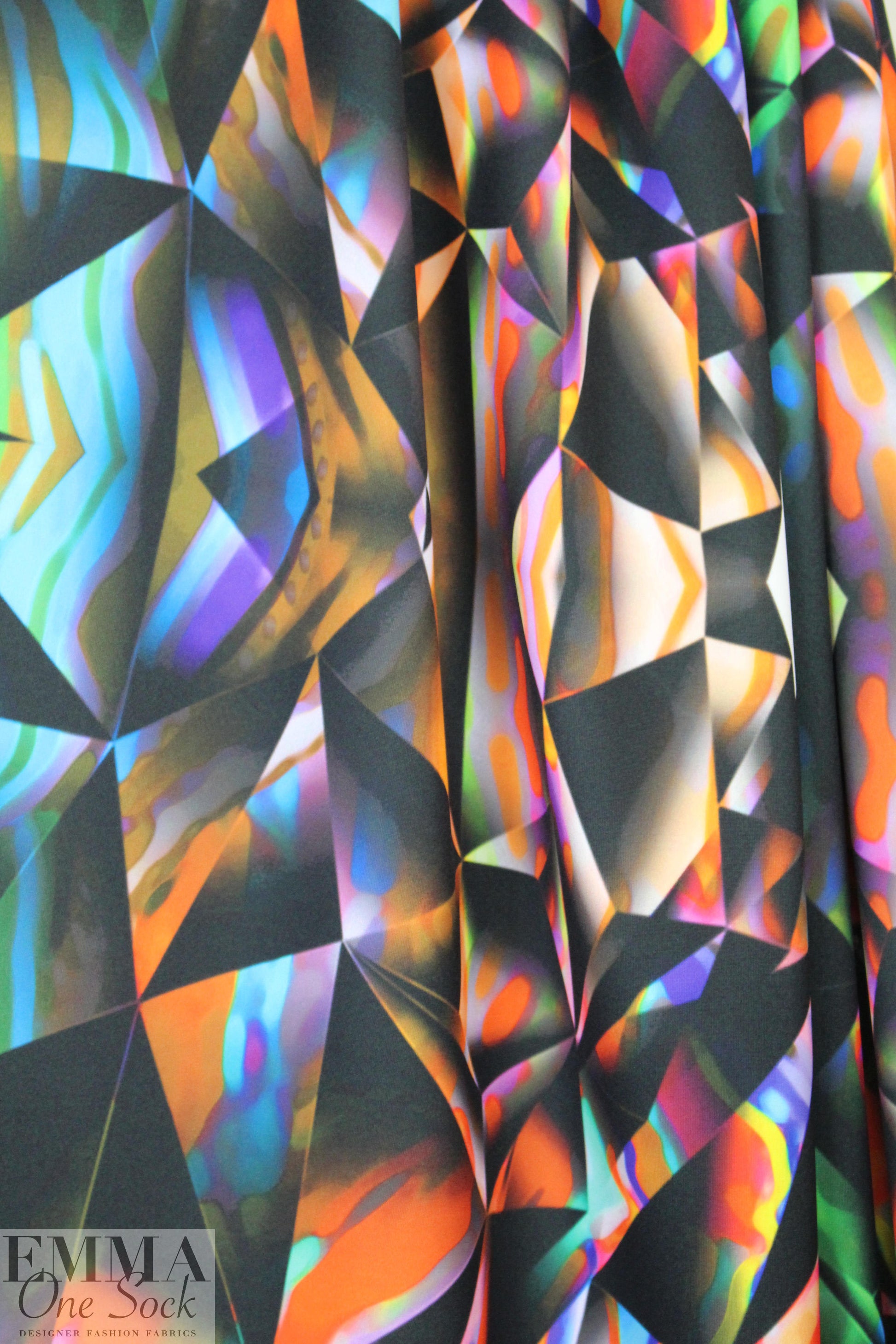 Mi11y prismatic abstract print scuba knit