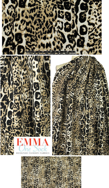 NY designer leopard print 'scuba' knit