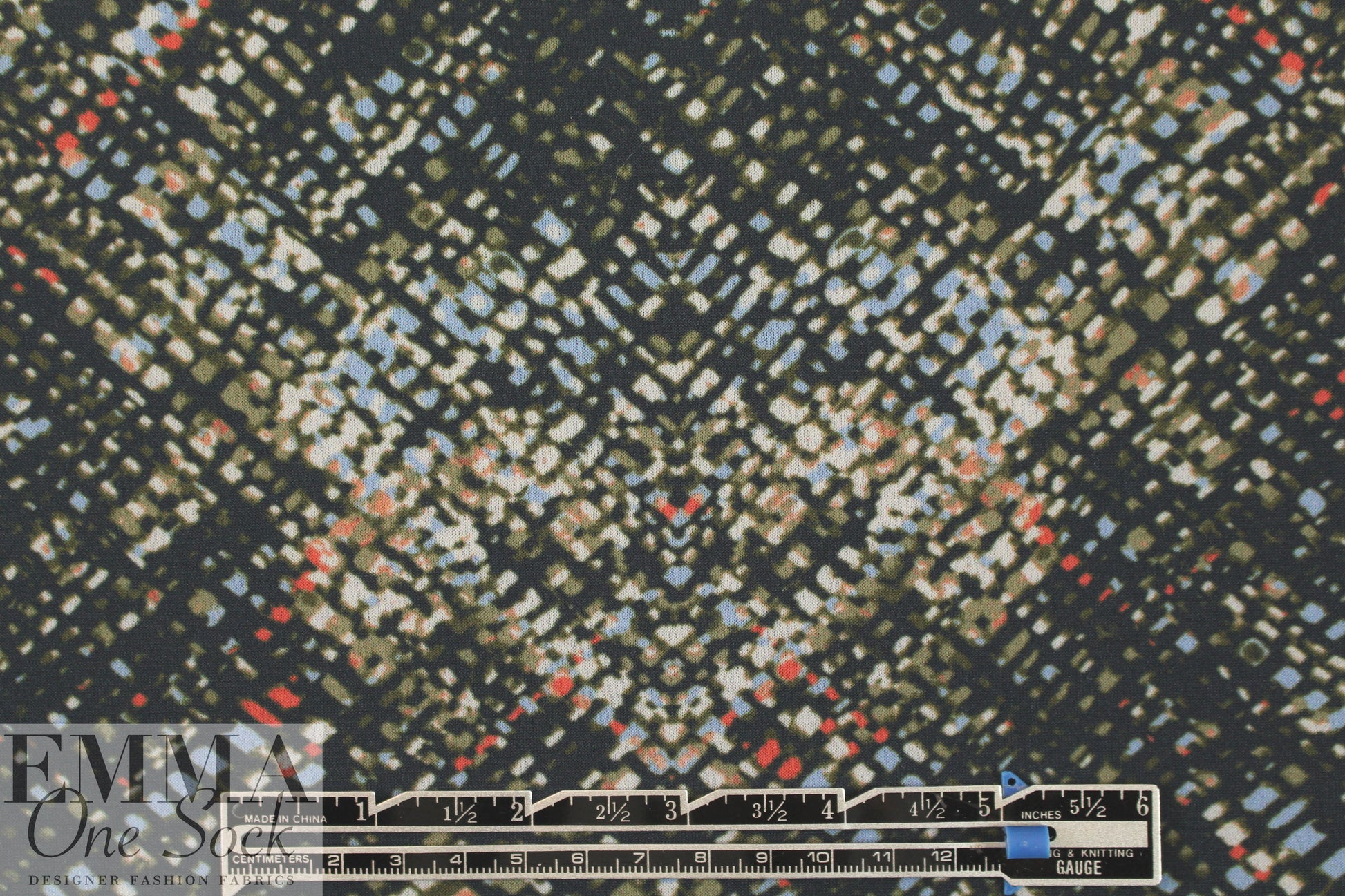 Italian city lights abstract 'scuba' knit