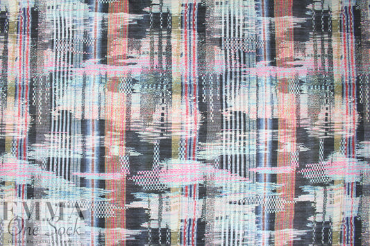 Italian tweedy montage printed scuba knit