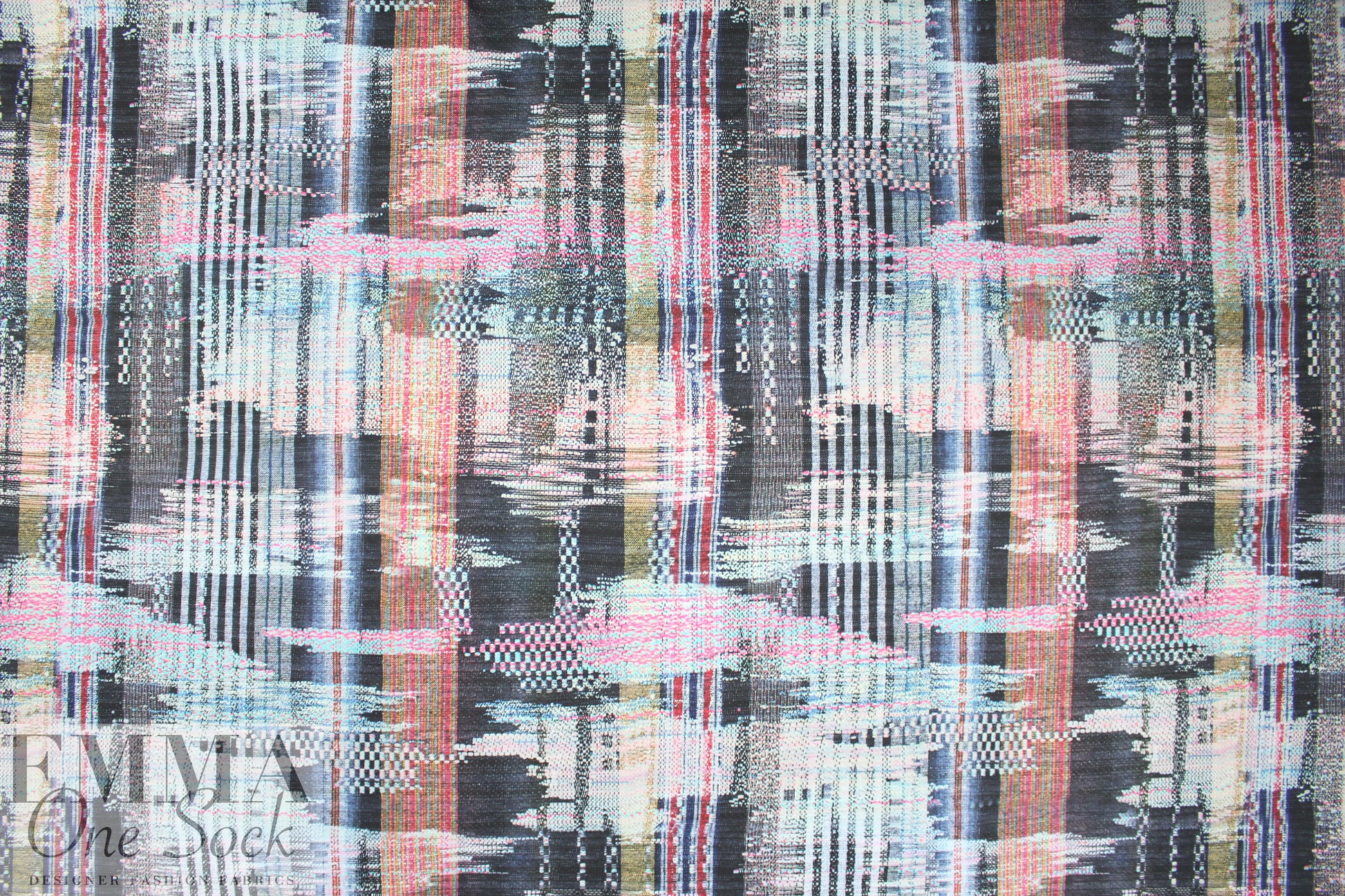 Italian tweedy montage printed scuba knit 1.375 yds