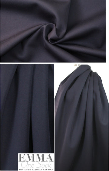 The0ry high fashion viscose knit scuba - navy 1.25 yds