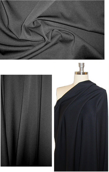 neoprene/scuba poly/spandex knit - solid black