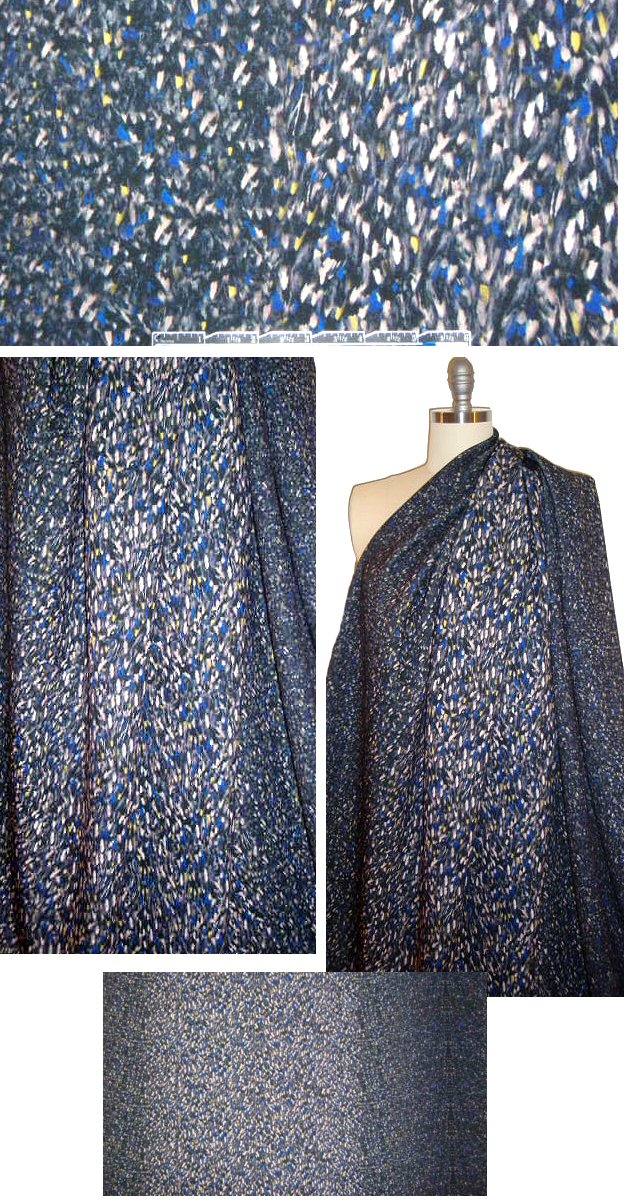 NY designer speckly ombre Italian scuba knit