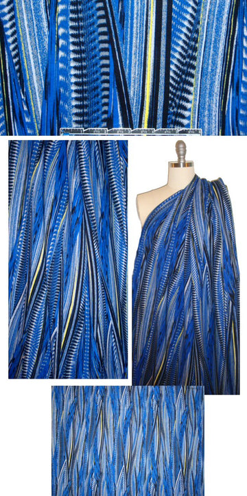 NY designer 'zipper blues' Italian scuba knit