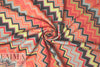 NY designer 'upstairs, downstairs' graphic scuba knit