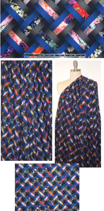 NY designer criss cross neoprene/scuba knit