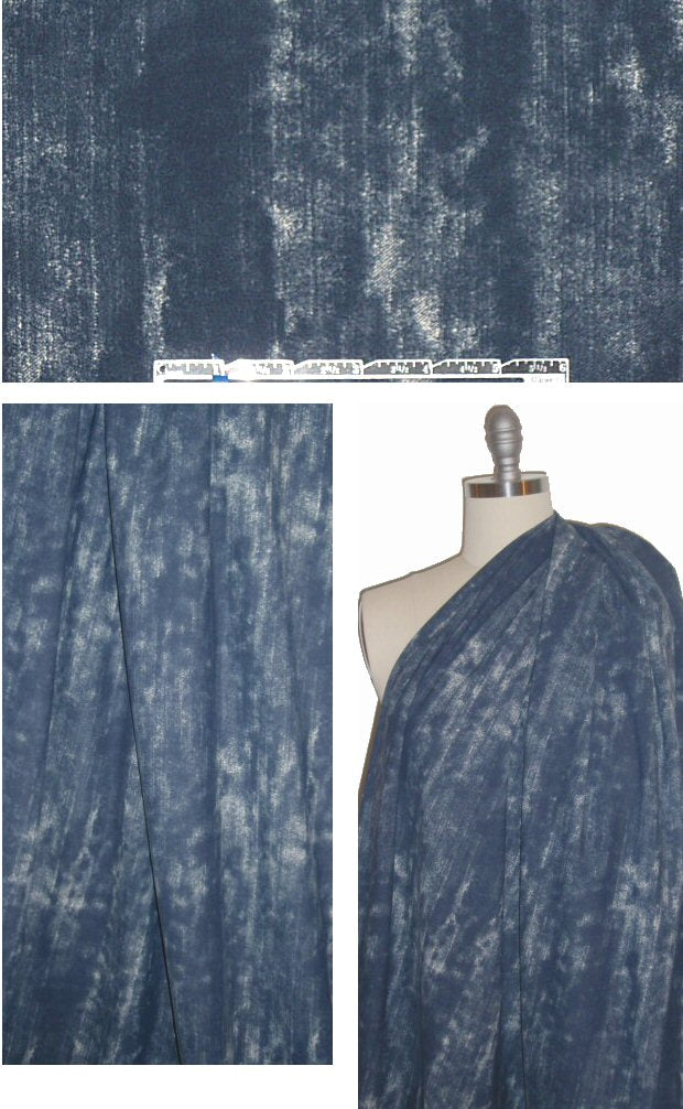 NY designer faded denim look neoprene/scuba knit 2.25 yds