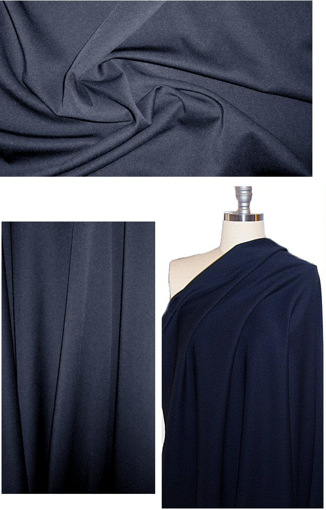 neoprene/scuba poly/spandex knit - dark navy 1.75 yd