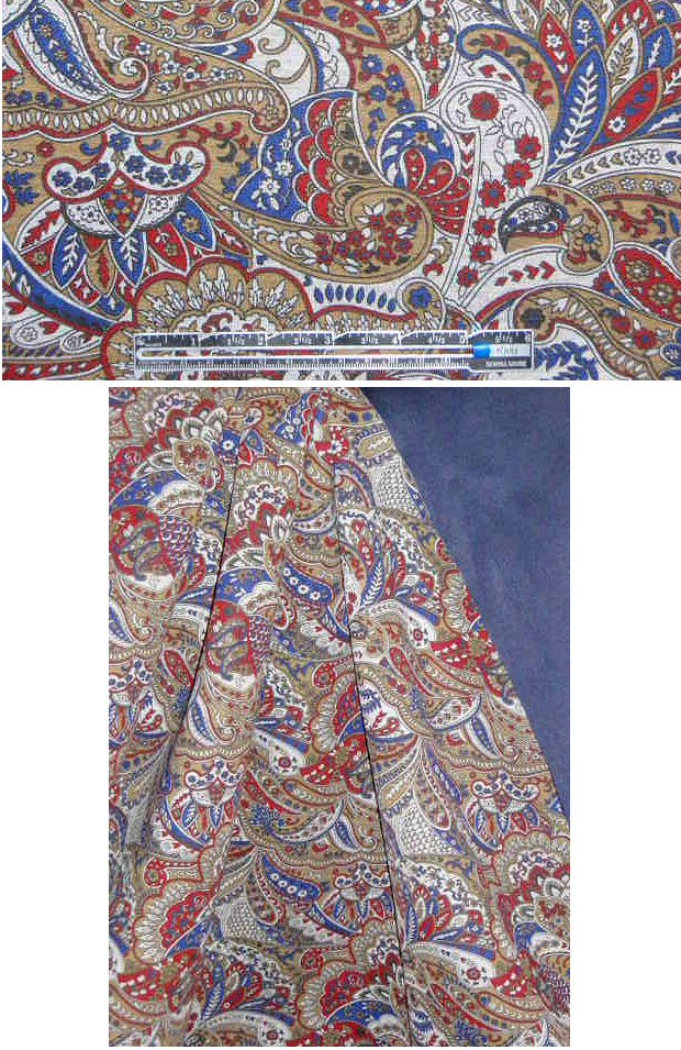 Italian neoprene ('scuba') paisley design knit  .75 yds
