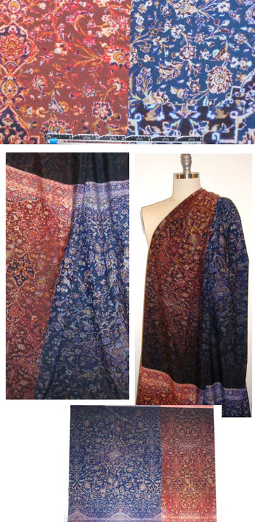 NY designer persian carpet neoprene/scuba knit